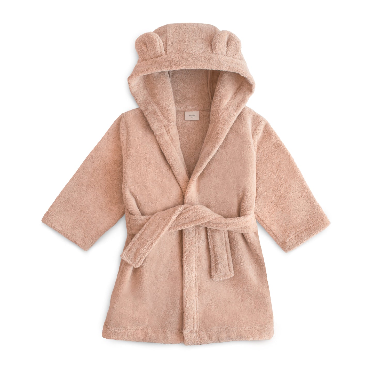 Mushie Organic Cotton Hooded Robe with Bear Ears