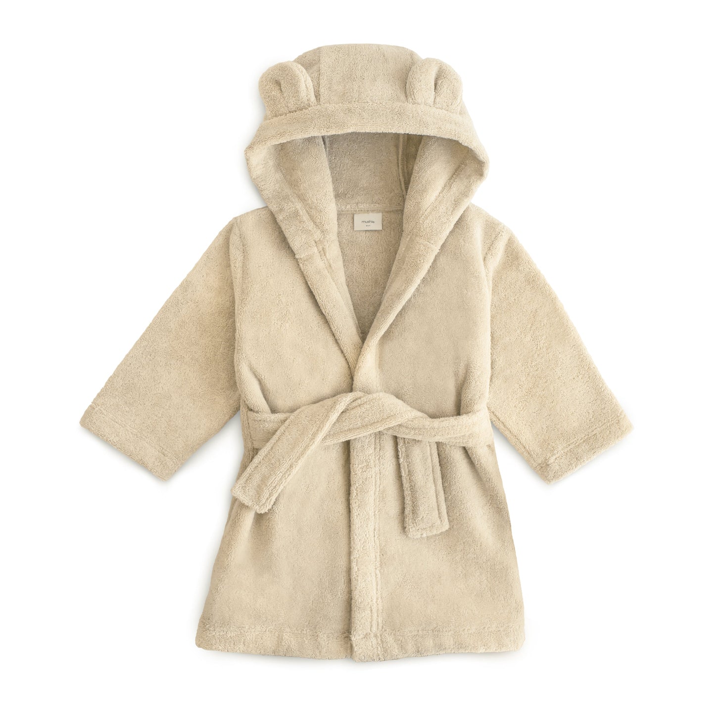 Mushie Organic Cotton Hooded Robe with Bear Ears