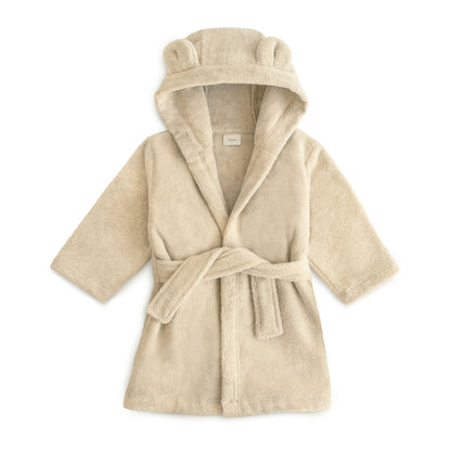 Mushie Organic Cotton Hooded Robe with Bear Ears