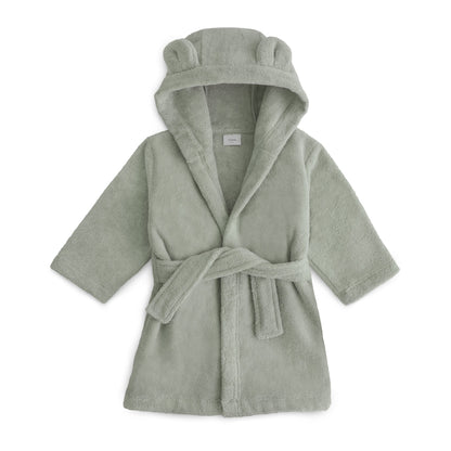 Mushie Organic Cotton Hooded Robe with Bear Ears