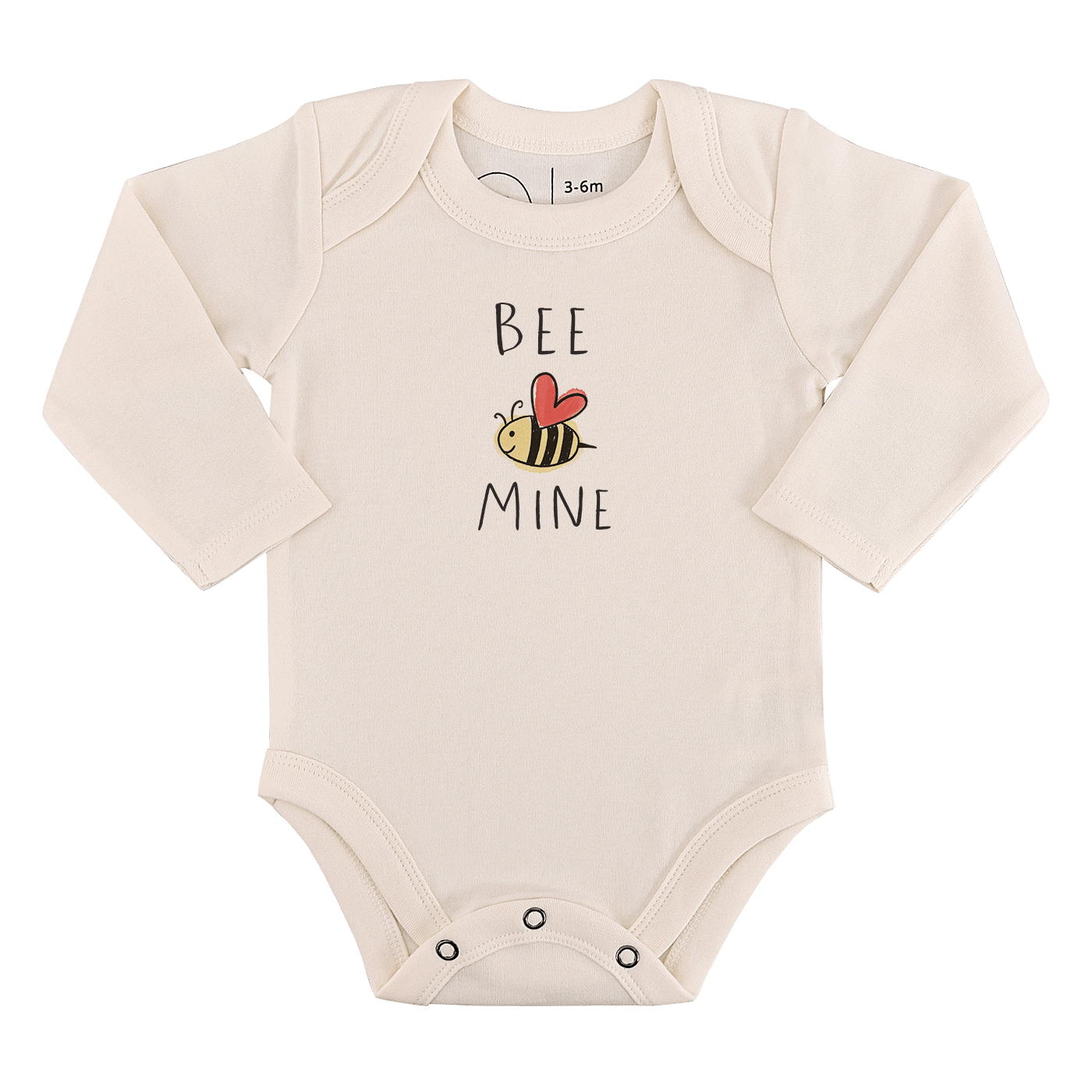 Finn + Emma Organic Long Sleeve Baby Bodysuit- Bee Mine