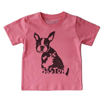 Boston Terrier Puppy Organic Cotton T-Shirt for Kids | Uni-T