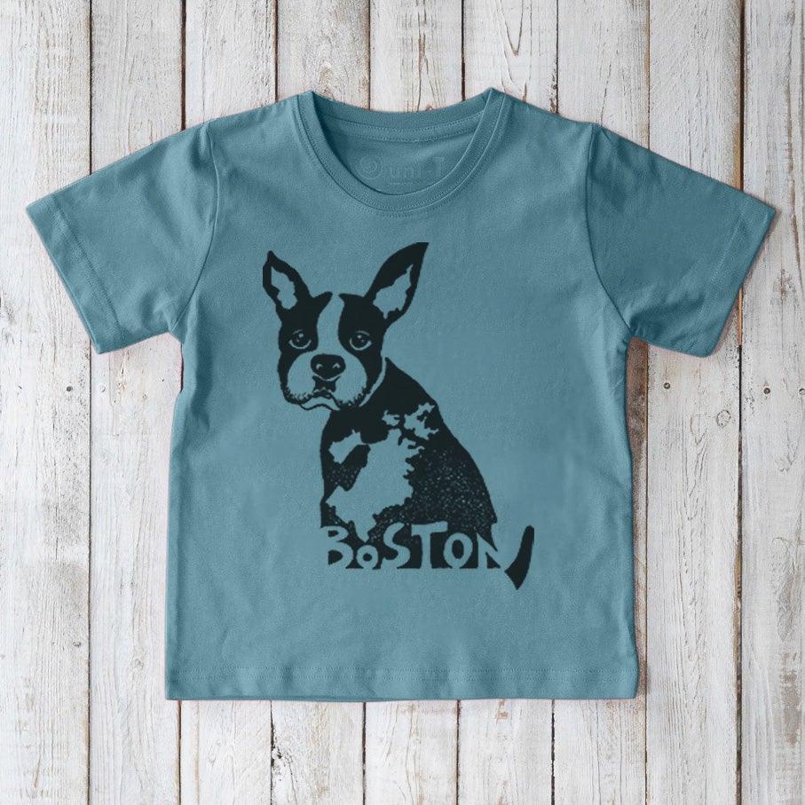 Boston Terrier Puppy Organic Cotton T-Shirt for Kids | Uni-T
