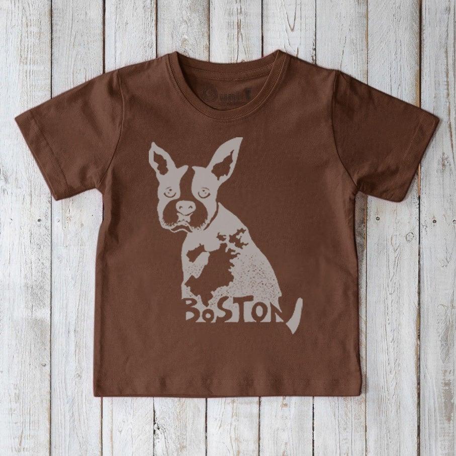 Boston Terrier Puppy Organic Cotton T-Shirt for Kids | Uni-T
