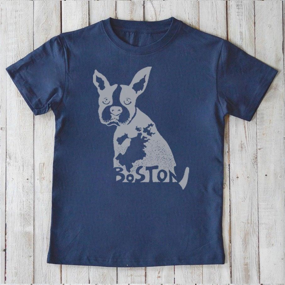 Boston Terrier Puppy Organic Cotton T-Shirt for Kids | Uni-T
