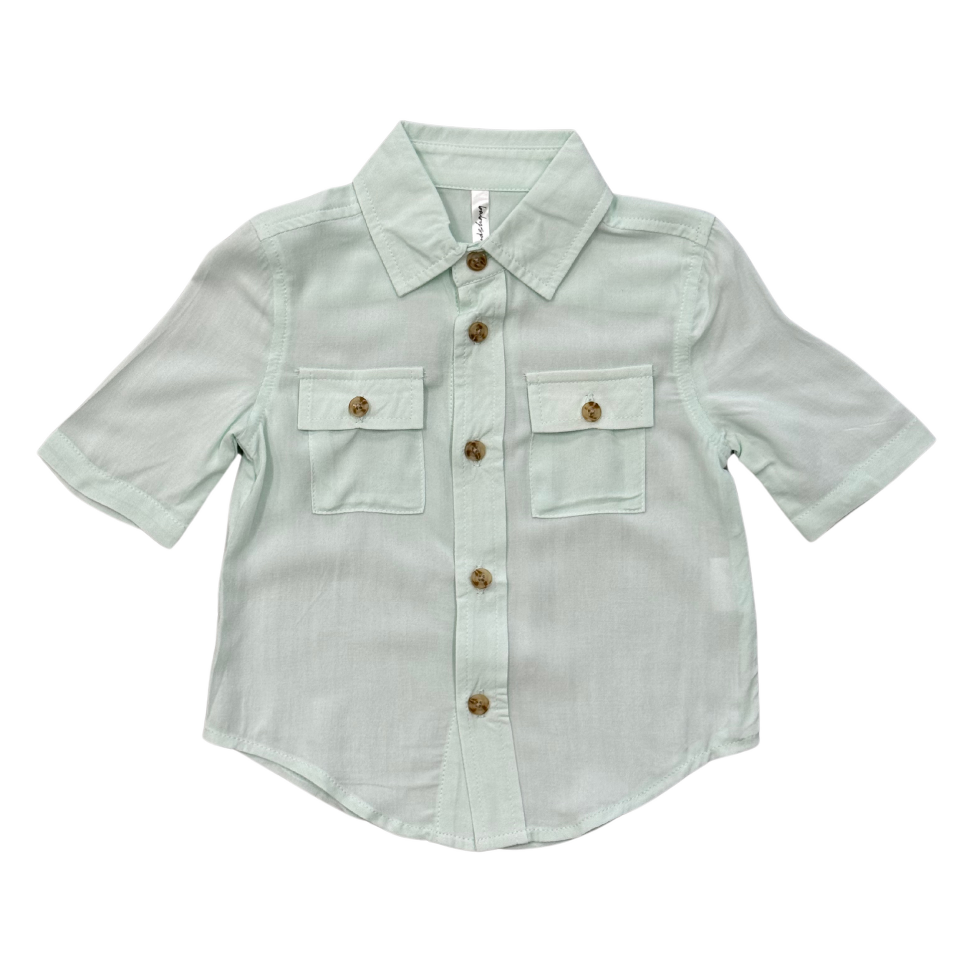 Boys Viscose Utility Shirt with Chest Pockets - Kids Button Up | babysprouts