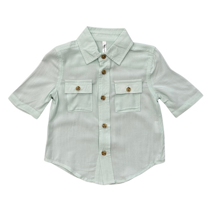 Boys Viscose Utility Shirt with Chest Pockets - Kids Button Up | babysprouts