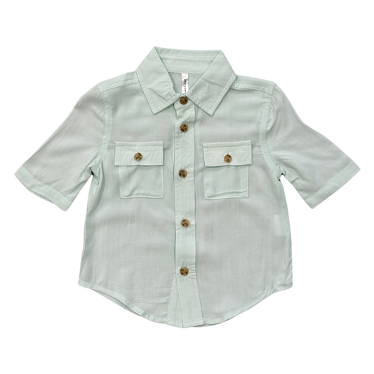 Boys Viscose Utility Shirt with Chest Pockets - Kids Button Up | babysprouts