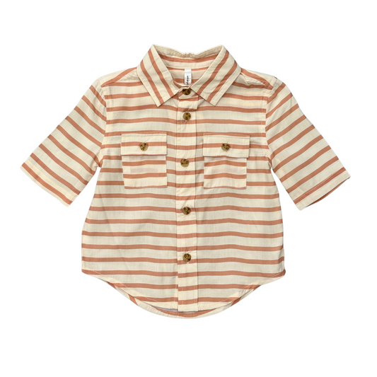 Boys Viscose Utility Shirt with Chest Pockets - Kids Button Up | babysprouts
