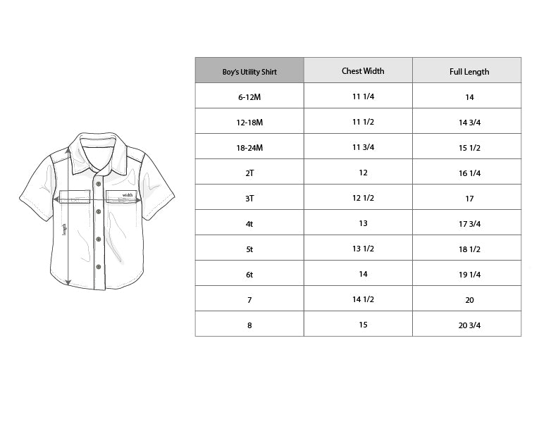 Boys Viscose Utility Shirt with Chest Pockets - Kids Button Up | babysprouts