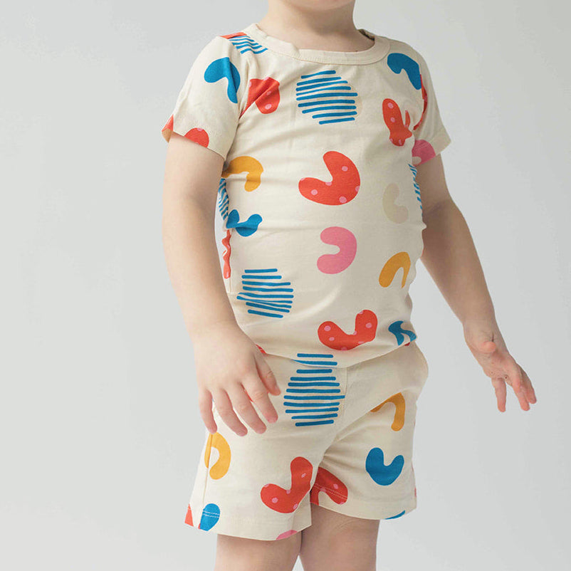 Kids Organic Cotton T-Shirt and Shorts Set - Macaroni | Good Apples Kids