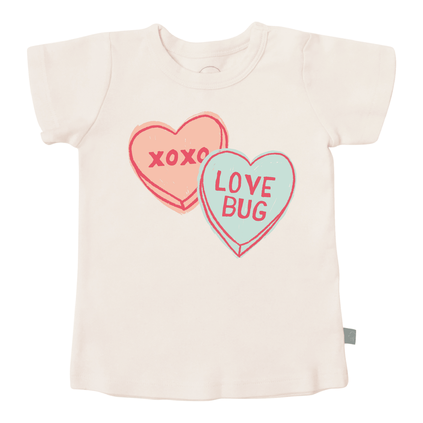 Finn + Emma Organic Baby & Toddler Short-Sleeved T-Shirt- Candy Hearts