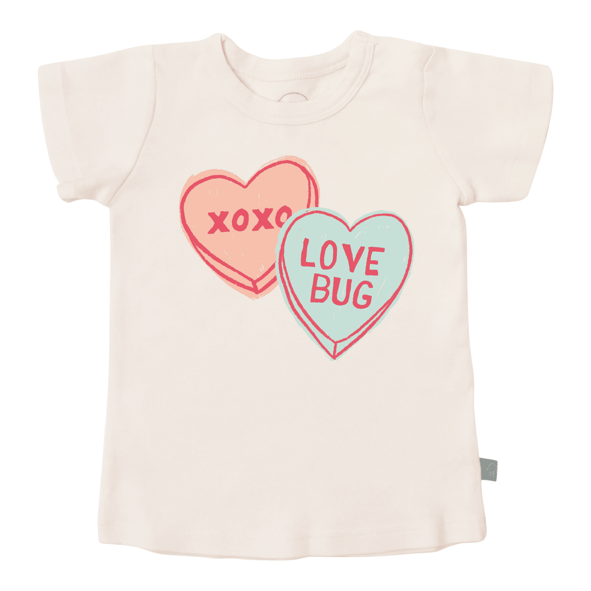Finn + Emma Organic Baby & Toddler Short-Sleeved T-Shirt- Candy Hearts