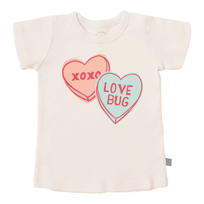 Finn + Emma Organic Baby & Toddler Short-Sleeved T-Shirt- Candy Hearts