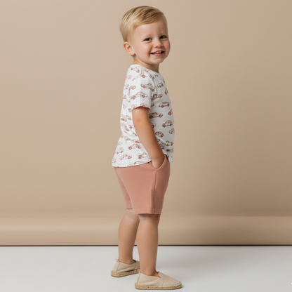 Organic Cotton Tee & Shorts Set - Cars