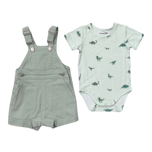 Baby Cotton Overalls Set with Bamboo Bodysuit - Cute Baby Outfit | babysprouts