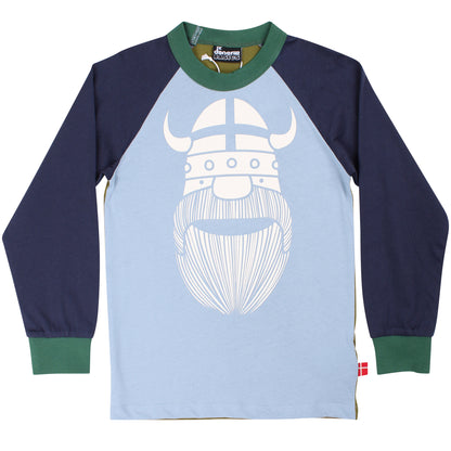 Danefae Long Sleeved Cotton Boys' Raglan Viking T-Shirt- Erik