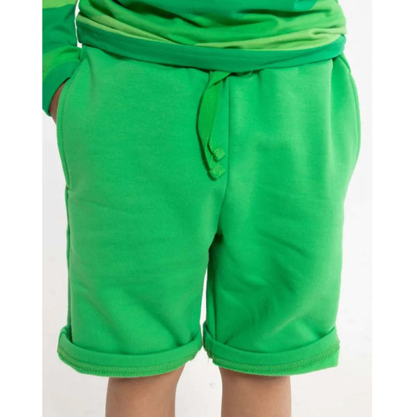 Boy wearing Danefae Shorts- spring green