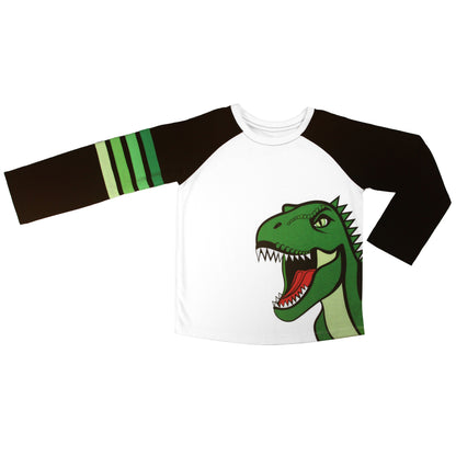 Dinosaur Baseball Tee - Organic Cotton & Recycled Polyester | Rebloomed Kids
