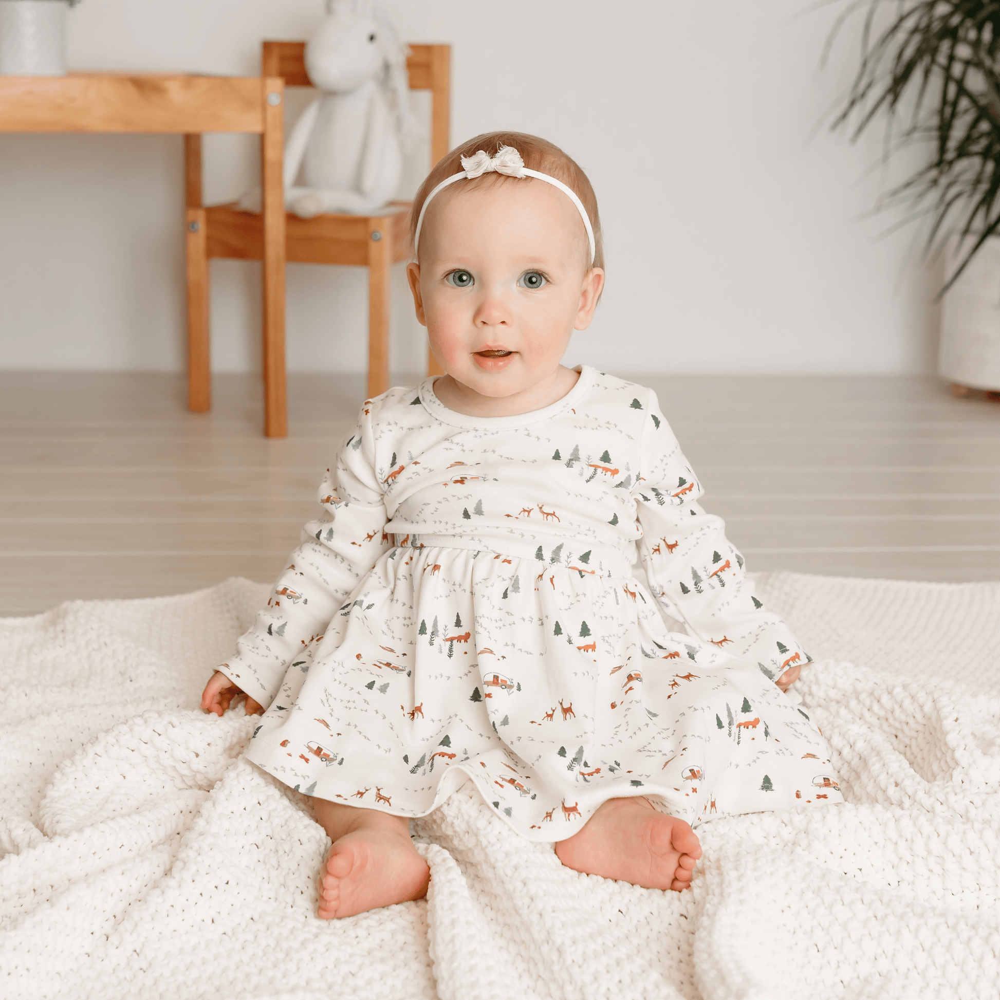 Into the Woods Long Sleeve Twirl Dress - Finn + Emma