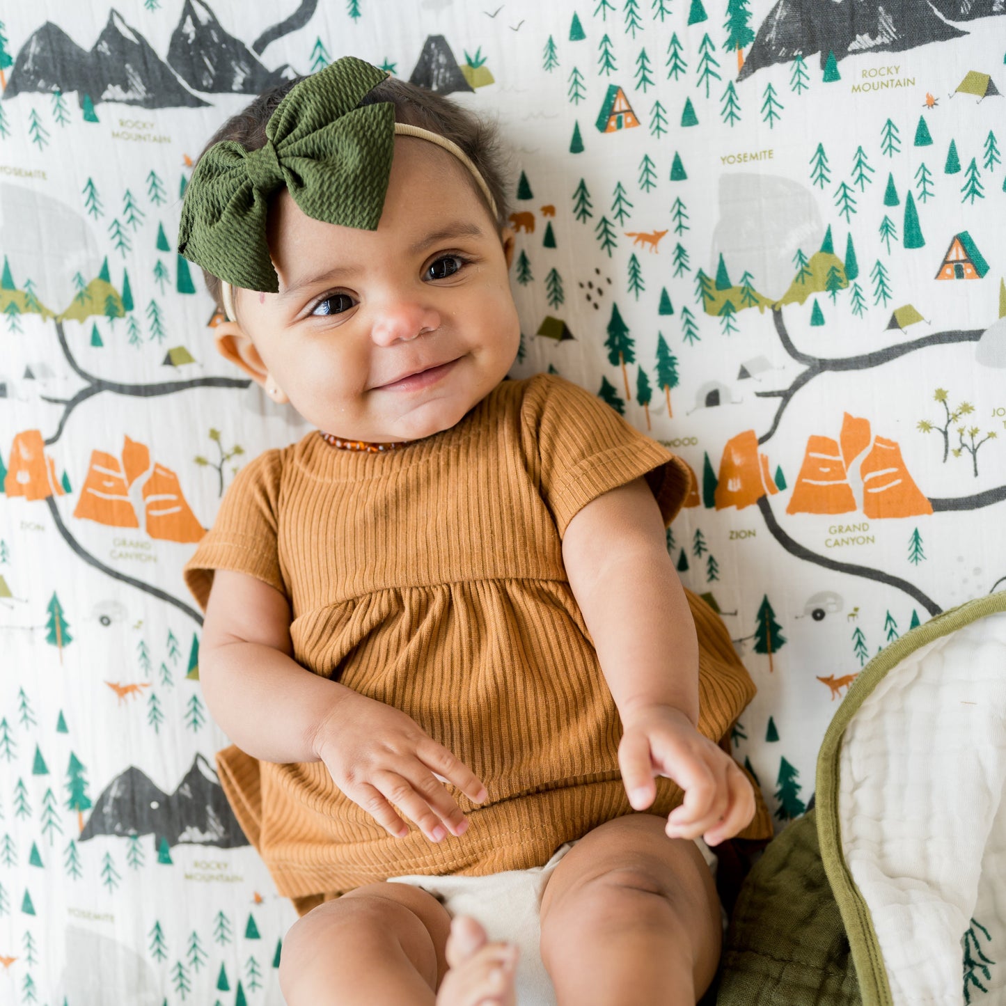 Cotton Muslin Crib Sheet - National Parks