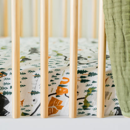 Cotton Muslin Crib Sheet - National Parks