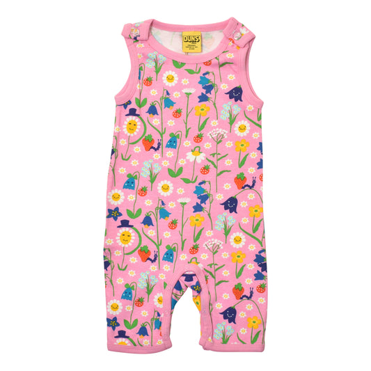 Organic Cotton Shortalls - Happy Flower