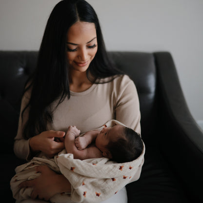 Muslin swaddle blanket, various colors*