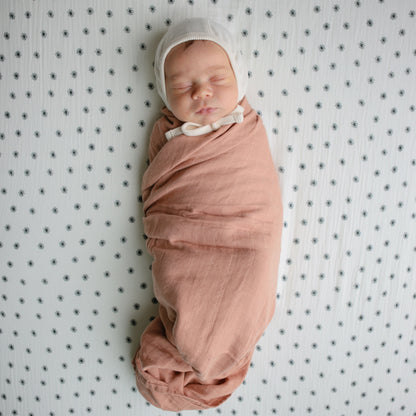 Muslin swaddle blanket, various colors*
