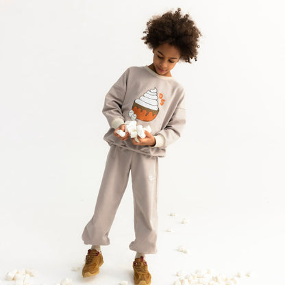 Dear Sophie Organic Kids' Sweatshirt- Hot Chocolate, Caramel