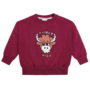 Dear Sophie organic Sweatshirt- bull dark red