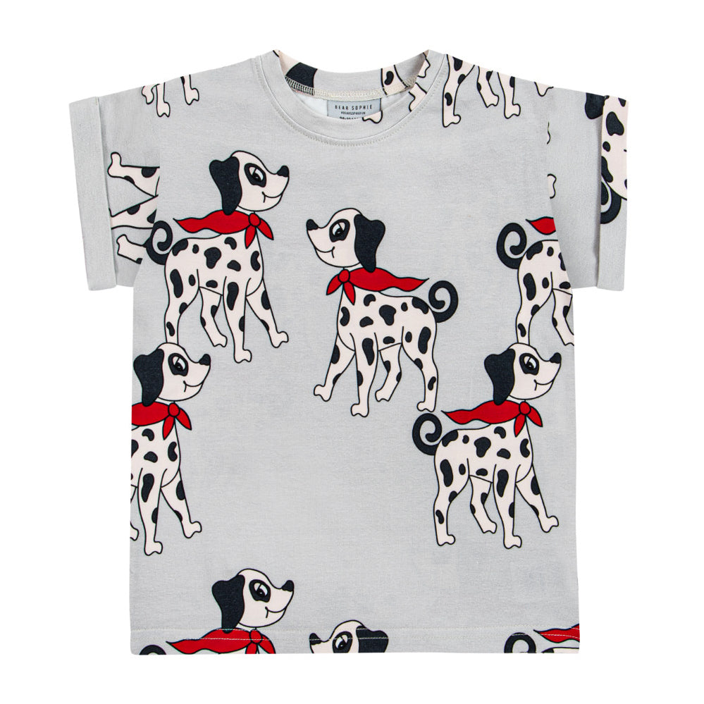 Dear Sophie organic Short sleeve t-shirt- dalmatian gray