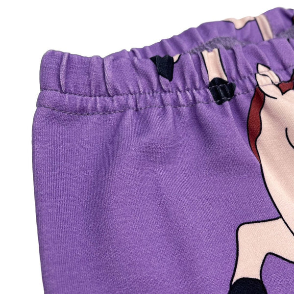 Dear Sophie organic Leggings- horse violet, closeup