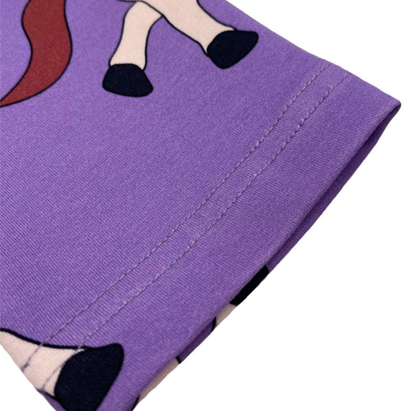 Dear Sophie organic Leggings- horse violet, closeup