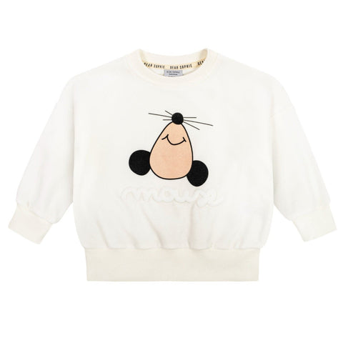 Dear Sophie organic Velvet sweatshirt- mouse