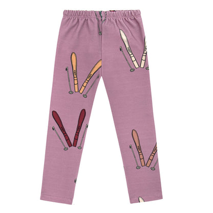 Dear Sophie Organic Girls' Leggings- Ski, Pink