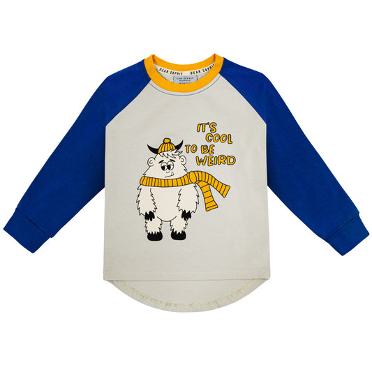 Dear Sophie organic Raglan long sleeved top- yeti