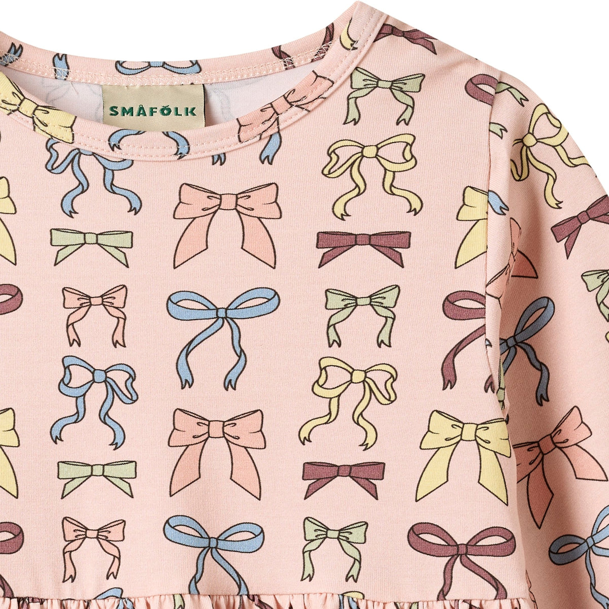 Smafolk Organic Cotton Long Sleeve Dress - Bows