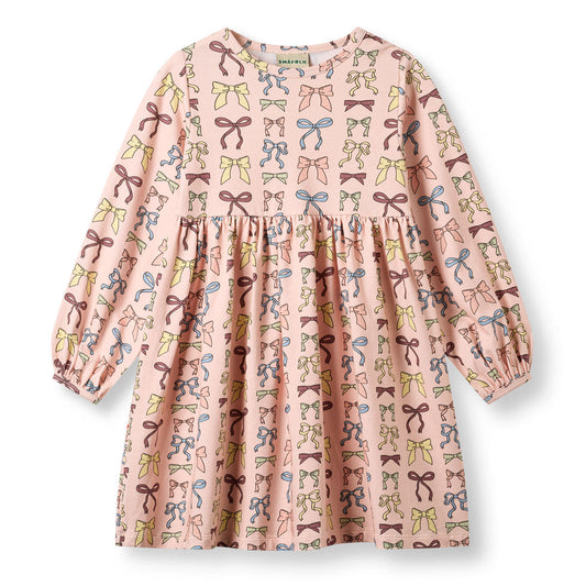 Smafolk Organic Cotton Long Sleeve Dress - Bows