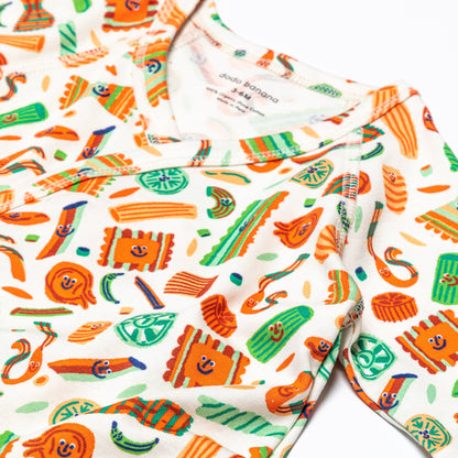 Pasta Festa Baby Kimono Onesie - Organic Pima Cotton | Dodo Banana