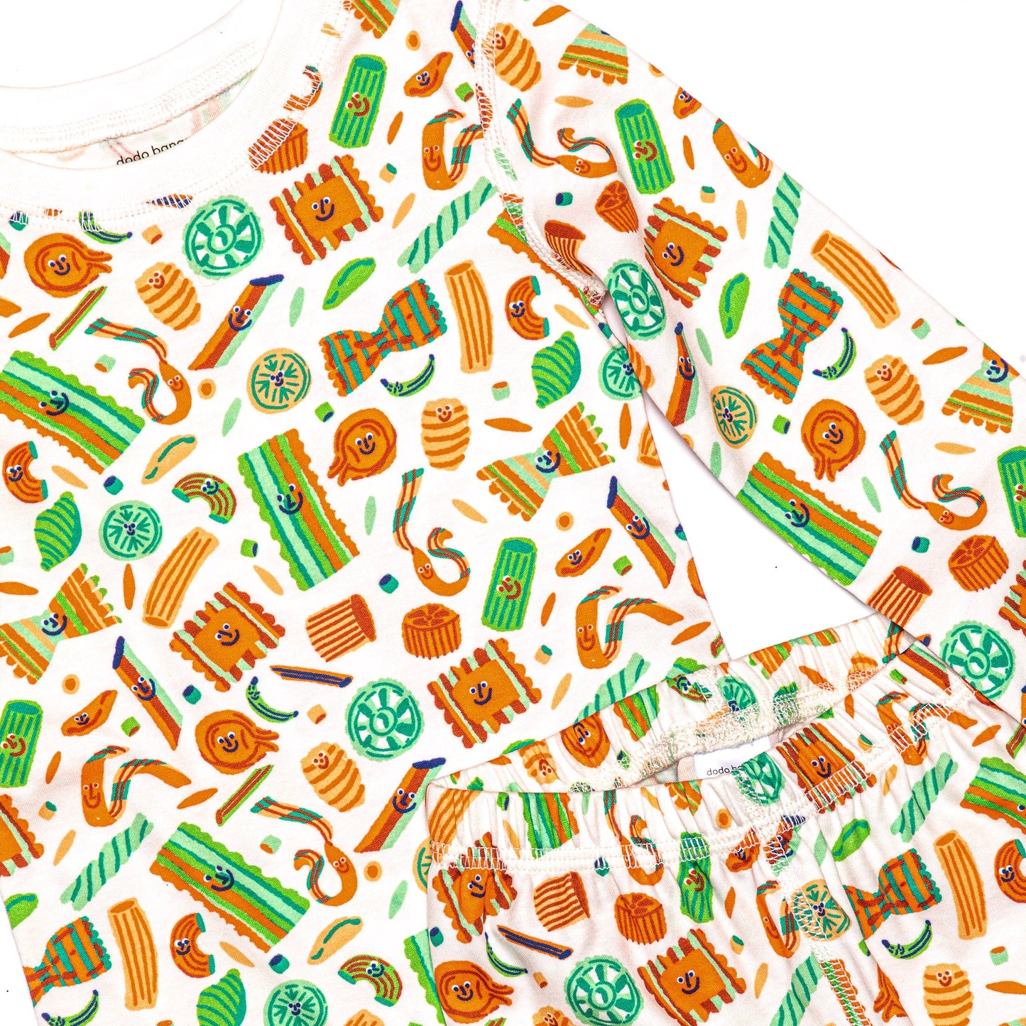 Pasta Festa Organic Pima Cotton Pajama Set | Dodo Banana