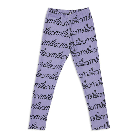 Dont Grow Up organic Ribbed leggings- smile