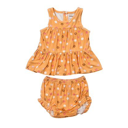 Bamboo Double Peplum & Bloomer Set - Baby Girl | babysprouts