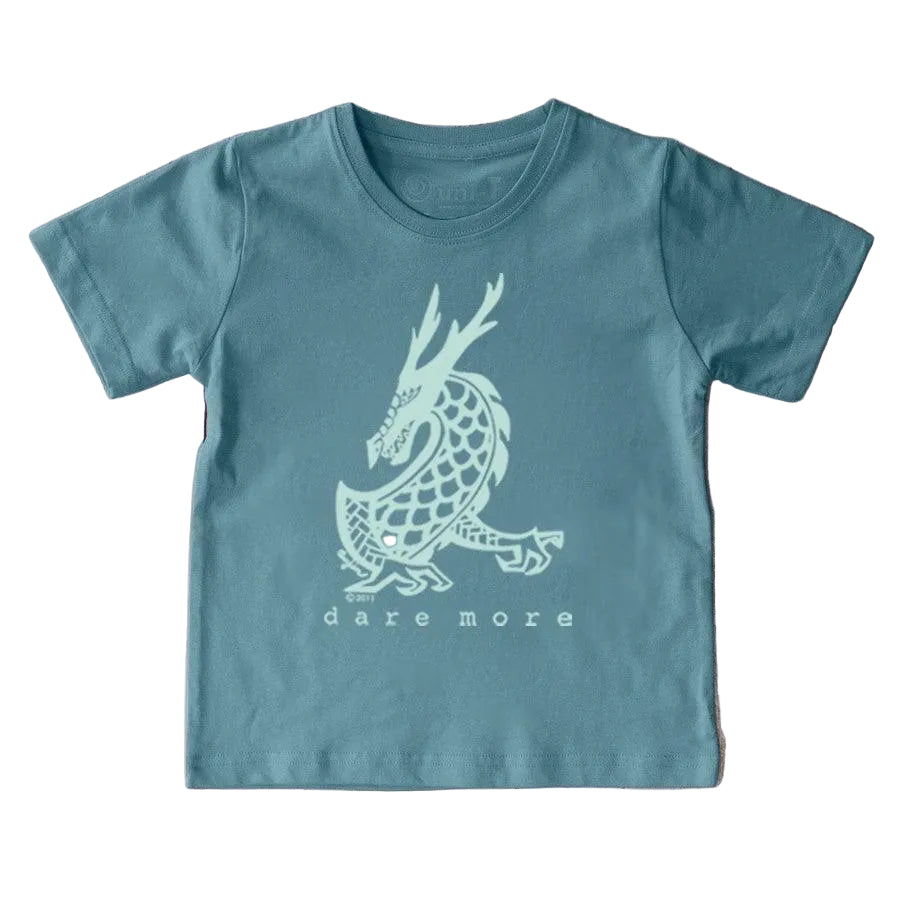 Dare More Dragon Organic Cotton T-Shirt for Kids | Uni-T