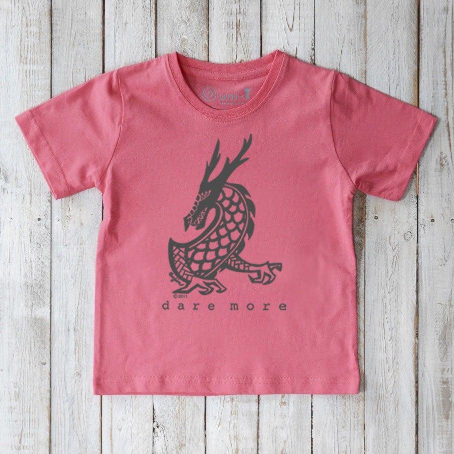 Dare More Dragon Organic Cotton T-Shirt for Kids | Uni-T