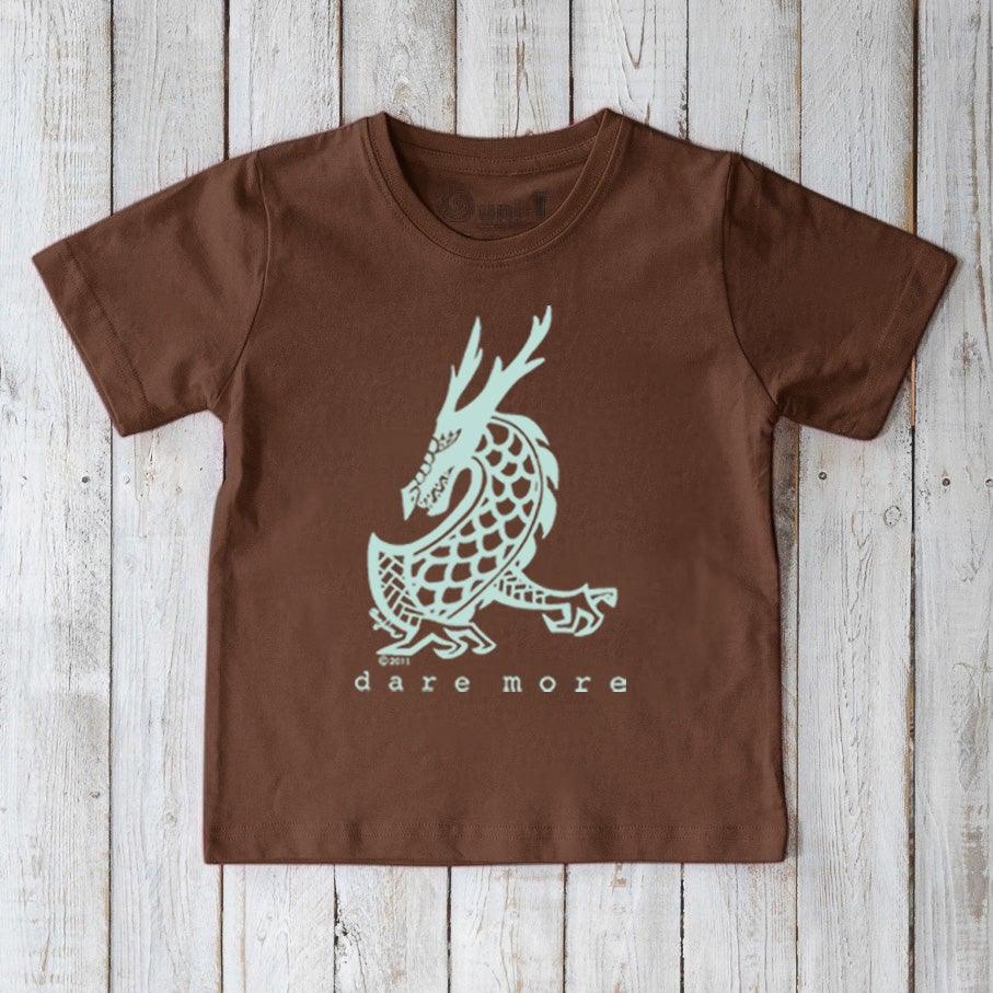 Dare More Dragon Organic Cotton T-Shirt for Kids | Uni-T