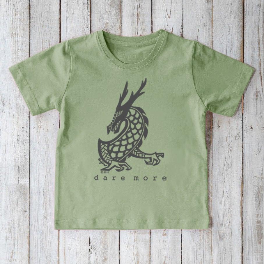 Dare More Dragon Organic Cotton T-Shirt for Kids | Uni-T