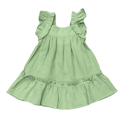 Girls' Drop-Waist Peplum Dress - Gauze | babysprouts