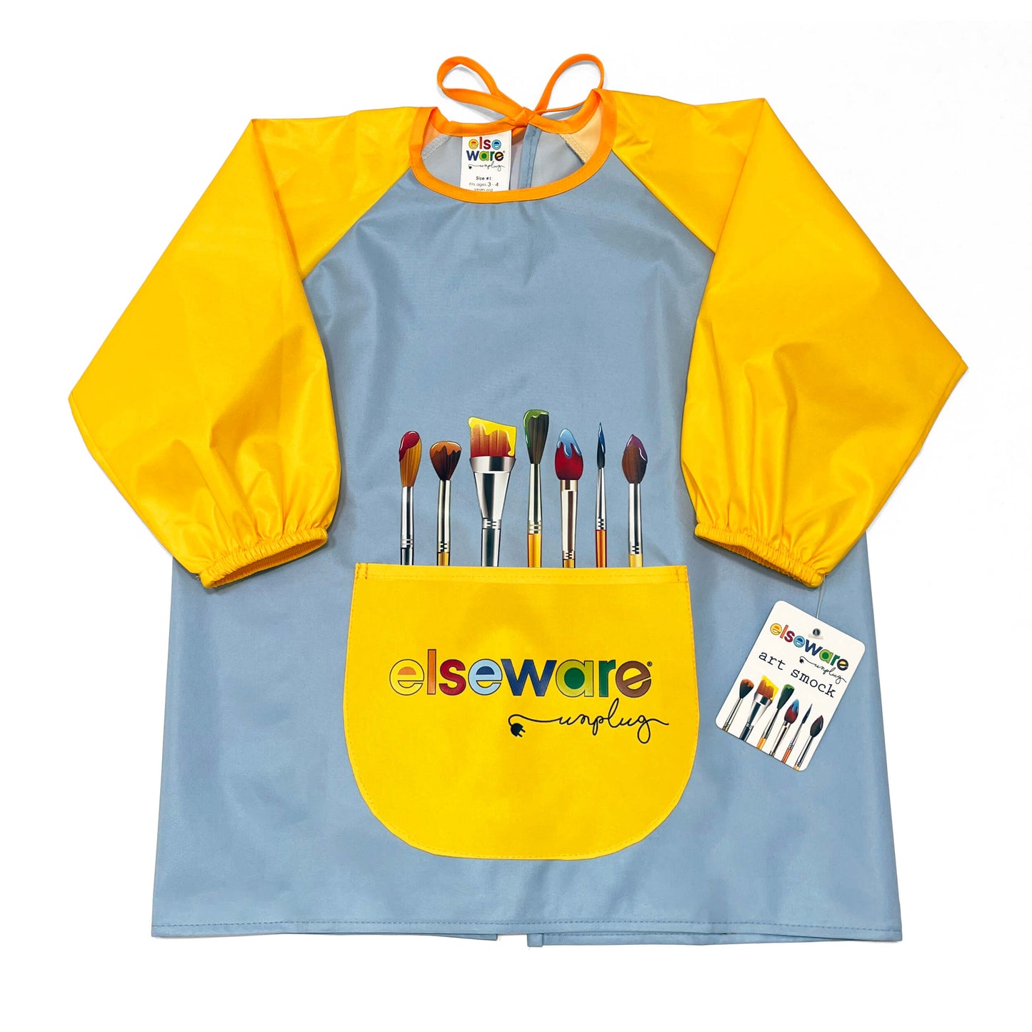 Mess-Free Kids Paint Bundle - All-Natural Finger Paint & Art Smock Set