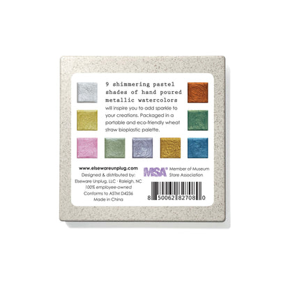 Watercolor Essentials Bundle - Bamboo Case, Metallics, & Paper Pad
